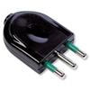 SPINA VOLANTE PER RETE ELETTRICA MED 9003B 16A 2 POLI + TERRA COLORE NERO